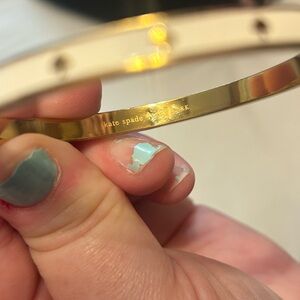 Kate Spade Gold and White Bangle